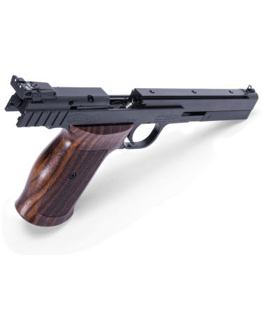 Pistolet Walther CSP Dynamic calibre .22 LR avec carcasse acier Tenifer, plaquettes de poignée