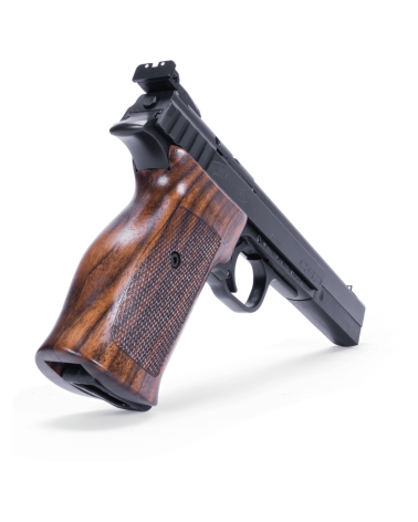 Pistolet Walther CSP Dynamic calibre .22 LR avec carcasse acier Tenifer, plaquettes de poignée