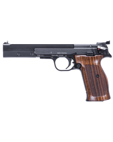 Pistolet Walther CSP Dynamic calibre .22 LR avec carcasse acier Tenifer, plaquettes de poignée