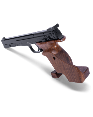Pistolet Walther CSP Expert Noyer calibre .22 LR avec poignée anatomique en noyer, carcasse acier Tenifer