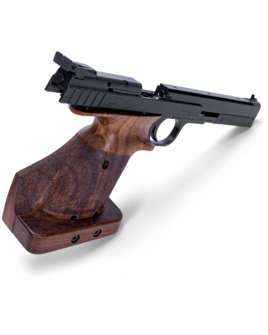 Pistolet Walther CSP Expert Noyer calibre .22 LR avec poignée anatomique en noyer, carcasse acier Tenifer