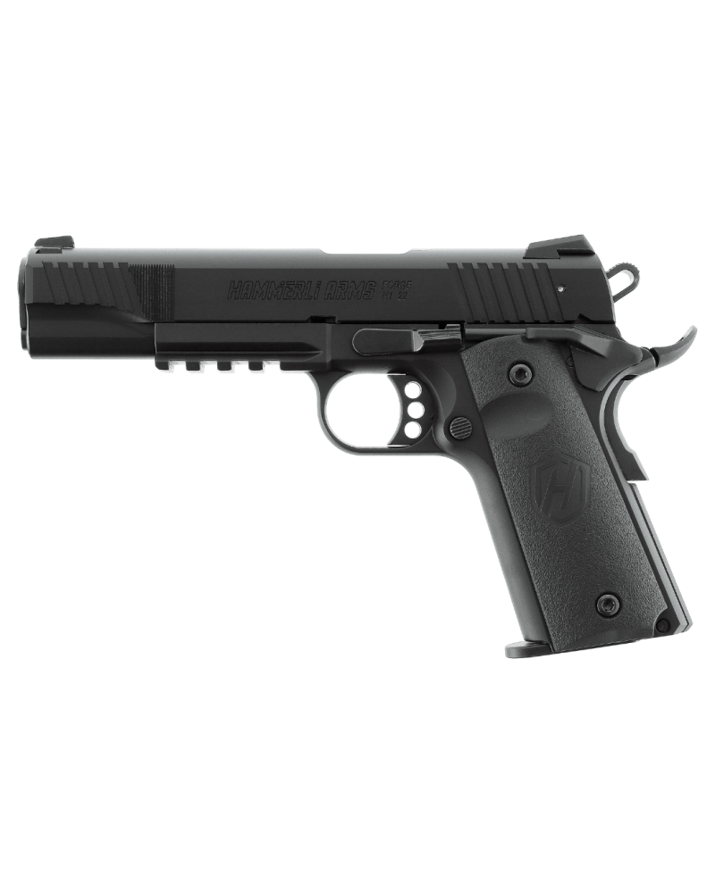 Pistolet Hammerli Arms Forge H1 5 pouces calibre .22 LR de style 1911 avec carcasse acier