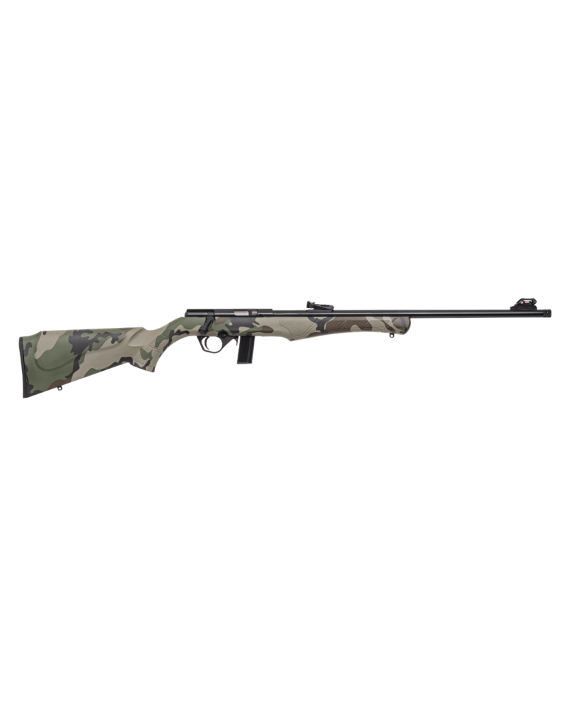 Carabine Rossi Arms 8122 Camo calibre .22 LR à culasse à verrou avec crosse synthétique