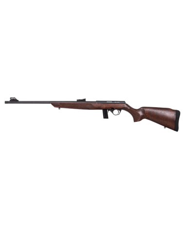 Carabine Rossi 8117 calibre .17 HMR à verrou avec crosse bois, canon fileté de 53 cm, hausse et guidon fibre optique