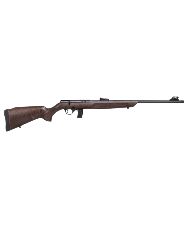 Carabine Rossi 8117 calibre .17 HMR à verrou avec crosse bois, canon fileté de 53 cm, hausse et guidon fibre optique