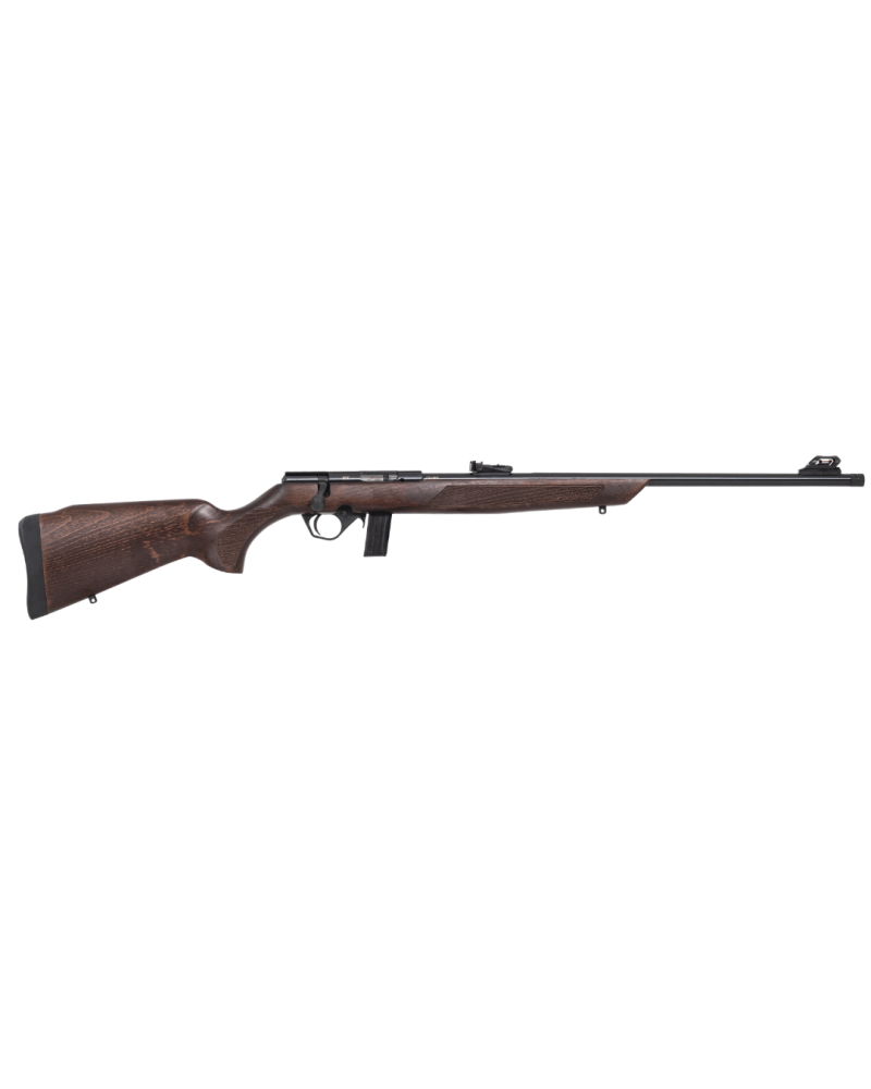 Carabine Rossi 8117 calibre .17 HMR à verrou avec crosse bois, canon fileté de 53 cm, hausse et guidon fibre optique