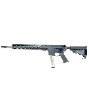 Carabine Faxon FF9F Bantam 16 pouces calibre 9x19 mm PCC AR15 avec canon nitruré, garde-main aluminium M-LOK free float