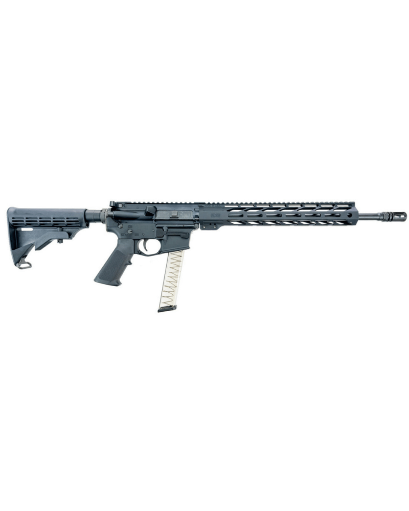 Carabine Faxon FF9F Bantam 16 pouces calibre 9x19 mm PCC AR15 avec canon nitruré, garde-main aluminium M-LOK free float