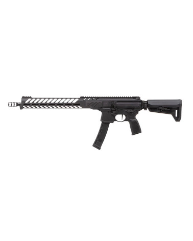 Carabine SIG SAUER MPX PCC Competition calibre 9x19 mm avec canon rayé de 16 pouces, système à emprunt de gaz