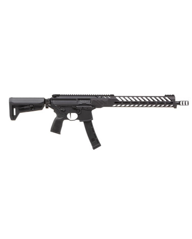 Carabine SIG SAUER MPX PCC Competition calibre 9x19 mm avec canon rayé de 16 pouces, système à emprunt de gaz