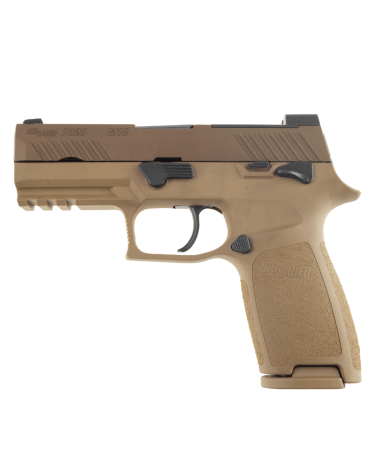 Pistolet SIG SAUER P320 M18 calibre 9x19 mm avec canon de 3,9 pouces, culasse Optic Ready compatible ROMEO1 PRO
