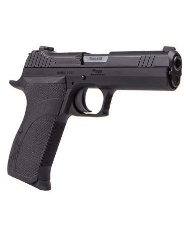 Pistolet SIG SAUER P210 Carry calibre 9x19 mm avec canon de 4,1 pouces, carcasse alliage, culasse acier, plaquettes G10