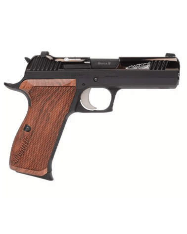Pistolet SIG SAUER P210 Carry Custom Works calibre 9x19 mm avec canon de 4,1 pouces, culasse finition noir brillant
