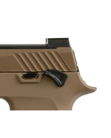 Pistolet SIG SAUER P320 M17 calibre 9x19 avec glissière acier finition Coyote PVD, visée SIGLITE