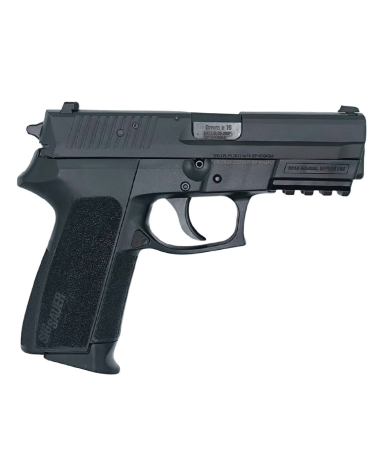 Pistolet SIG SAUER SP2022 calibre 9x19 avec carcasse polymère, glissière en acier inoxydable, détente simple et double action