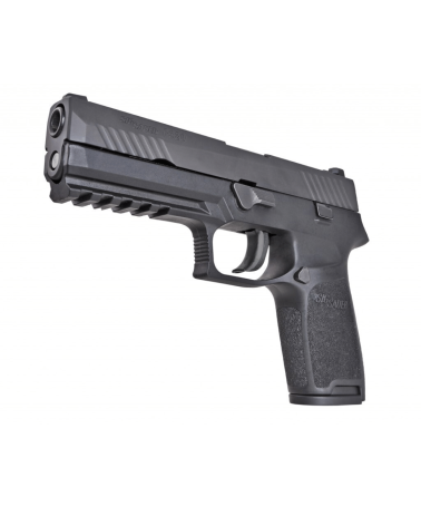 Pistolet SIG SAUER P320 Full Size calibre 9x19 avec glissière acier Nitron noire, poignée polymère interchangeable