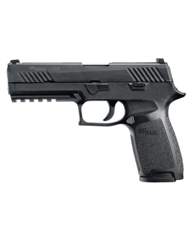 Pistolet SIG SAUER P320 Full Size calibre 9x19 avec glissière acier Nitron noire, poignée polymère interchangeable