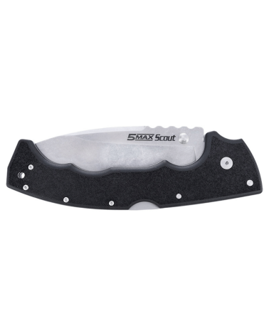 Couteau pliant Cold Steel 5-Max Scout avec lame Drop Point de 127 mm en acier AUS-10 finition Stonewash, manche ergonomique