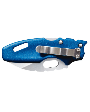 Couteau pliant Cold Steel Mini Tuff Lite avec lame Sheep Foot de 51 mm en acier 4034SS, manche Griv-Ex bleu ergonomique