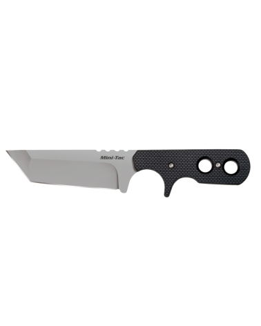 Couteau fixe Cold Steel Mini Tac Tanto avec lame Tanto de 95 mm en acier AUS-8 finition StoneWash