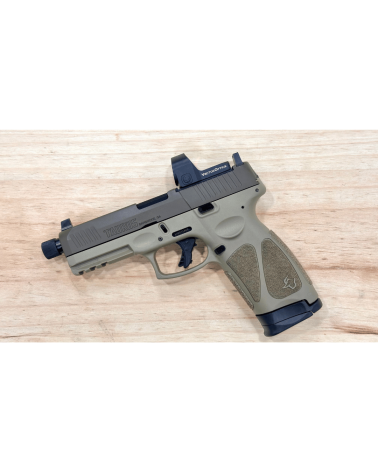 Pistolet Taurus G3 Tactical FDE calibre 9x19 d'occasion avec point rouge Vector Optics Frenzy FM 3 MOA monté et réglé