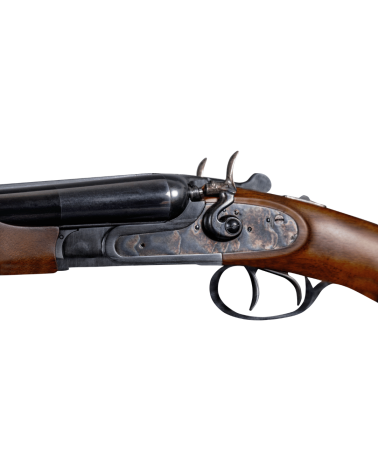 Fusil juxtaposé Pietta Hurricane Jaspé calibre 12/76 avec canons de 51 cm, crosse en bois et bascule finition jaspée