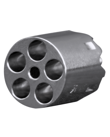 Barillet nickelé Pietta pour revolver Remington RM Pocket calibre .31, pièce d'origine en acier