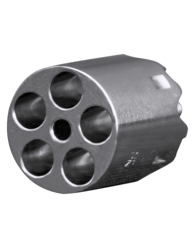 Barillet nickelé Pietta pour revolver Remington RM Pocket calibre .31, pièce d'origine en acier