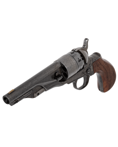 Réplique Pietta 1862 Police Model Gold Rush Begins calibre .44 poudre noire avec carcasse acier bronzé vieilli