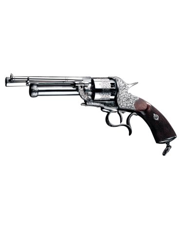 Réplique Pietta 1862 Le Mat Cavalry Deluxe Gravé en calibre .44 PN avec carcasse acier poli