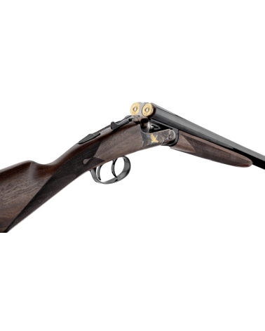 Fusil juxtaposé Renato Baldi Tradition calibre 20/76 avec canons de 71 cm, bascule acier jaspée à système Anson