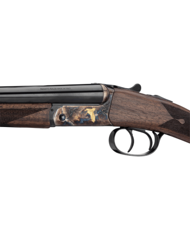 Fusil juxtaposé Renato Baldi Tradition calibre 20/76 avec canons de 71 cm, bascule acier jaspée à système Anson
