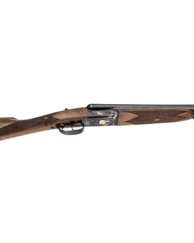Fusil de plaine juxtaposé Renato Baldi calibre 12/76 avec canons de 71 cm, bascule acier jaspée à système Anson