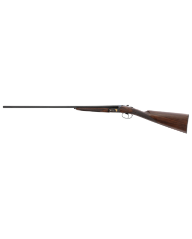 Fusil juxtaposé Renato Baldi calibre .410 avec canons parallèles de 71 cm, bascule jaspée à système Anson, gravures anglaises