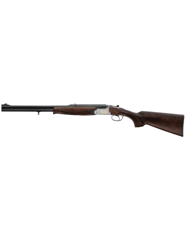 Carabine express Renato Baldi Premier Acier FX Wood calibre 9.3x74R avec canons superposés de 60 cm, bascule acier monobloc