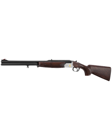 Carabine express Renato Baldi Premier Acier FX Wood calibre 9.3x74R avec canons superposés de 60 cm, bascule acier monobloc