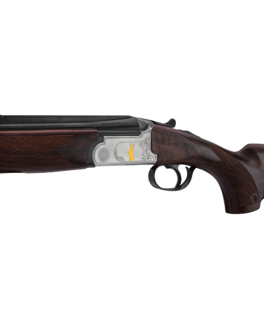 Carabine express Renato Baldi Premier Acier FX Wood calibre 9.3x74R avec canons superposés de 60 cm, bascule acier monobloc