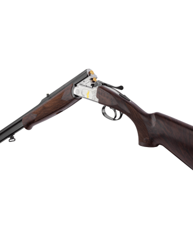 Carabine express Renato Baldi Premier Acier FX Wood calibre 9.3x74R avec canons superposés de 60 cm, bascule acier monobloc