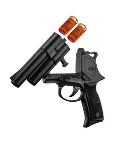 Pistolet SAPL Gomm-Cogne GC54 Bronze calibre 12/50 à 2 coups, finition bronze noir, mécanisme simple et double action