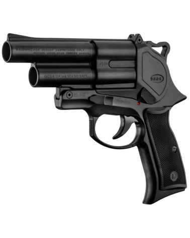 Pistolet SAPL Gomm-Cogne GC54 Bronze calibre 12/50 à 2 coups, finition bronze noir, mécanisme simple et double action