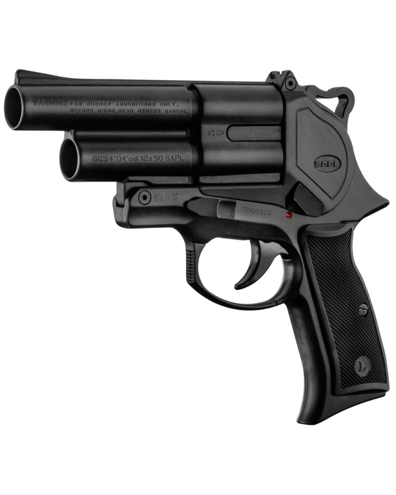 Pistolet SAPL Gomm-Cogne GC54 Bronze calibre 12/50 à 2 coups, finition bronze noir, mécanisme simple et double action