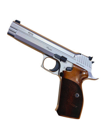 Pistolet SIG Sauer P210 Legend Silver calibre 9x19 mm Made in Germany, modèle rare présenté dans un état exceptionnel