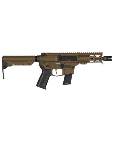 Pistolet CMMG MkG Banshee .45 ACP Midnight Bronze avec canon 5 pouces, crosse RipBrace, garde-main