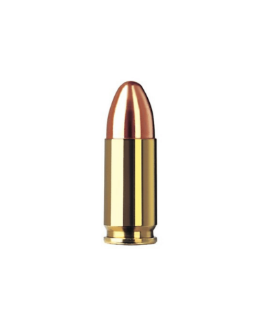 Boîte de 50 cartouches GECO Encapsulated FMJ calibre 9mm Luger, noyau plomb chemisé cuivre et étain