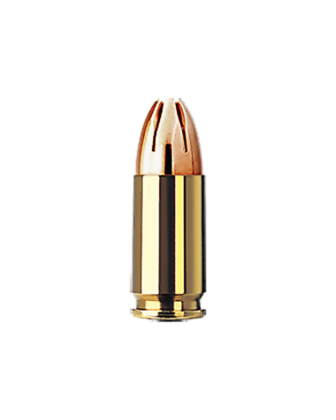 Boîte de 50 cartouches GECO Hexagon calibre 9mm Luger, ogive de précision non expansive 124 grains pour tir cible et match.