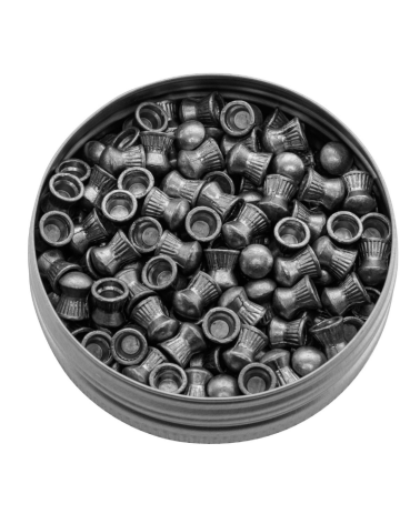 Boîte de 200 plombs Gamo Hunter tête ronde calibre 6,35mm, jupe creuse striée, pour tir à air comprimé