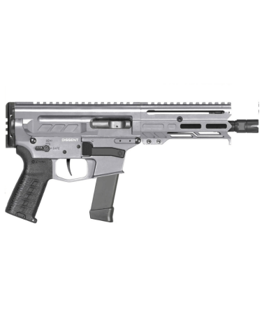 Pistolet CMMG Dissent MkGs 9x19 Titanium avec canon 6,5 pouces, levier d'armement latéral réversible