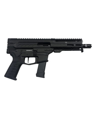 Pistolet CMMG Dissent MkGs 9x19 Armor Black avec canon 6,5 pouces, levier d'armement latéral