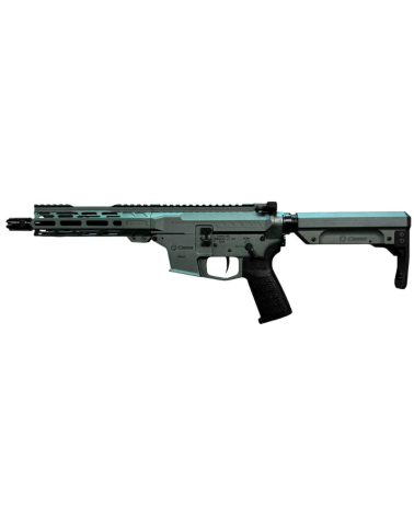 Carabine CMMG MkGs Banshee 9x19 Charcoal Green avec canon 8 pouces, crosse RipBrace, garde-main EML7 M-LOK
