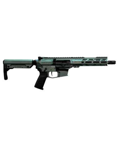 Carabine CMMG MkGs Banshee 9x19 Charcoal Green avec canon 8 pouces, crosse RipBrace, garde-main EML7 M-LOK